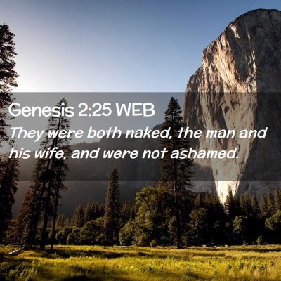 Picture 02 - Genesis 2:25 WEB - They were both naked, the man and his wife, and - Bible Verse Picture