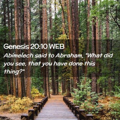 Picture 02 - Genesis 20:10 WEB - Abimelech said to Abraham, 