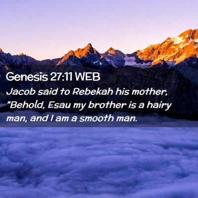Picture 02 - Genesis 27:11 WEB - Jacob said to Rebekah his mother, 