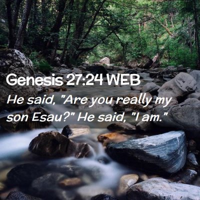 Picture 02 - Genesis 27:24 WEB - He said, 
