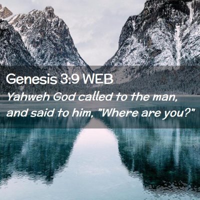 Picture 02 - Genesis 3:9 WEB - Yahweh God called to the man, and said to him, - Bible Verse Picture