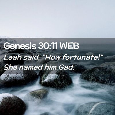 Picture 02 - Genesis 30:11 WEB - Leah said, 
