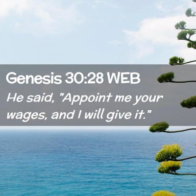 Picture 02 - Genesis 30:28 WEB - He said, 
