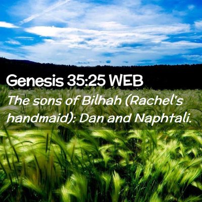 Picture 02 - Genesis 35:25 WEB - The sons of Bilhah (Rachel's handmaid): Dan and - Bible Verse Picture