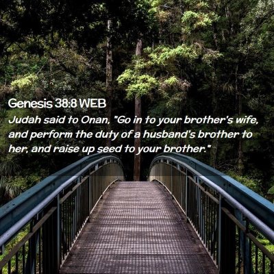 Picture 02 - Genesis 38:8 WEB - Judah said to Onan, 