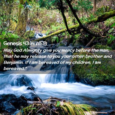 Picture 02 - Genesis 43:14 WEB - May God Almighty give you mercy before the man, - Bible Verse Picture