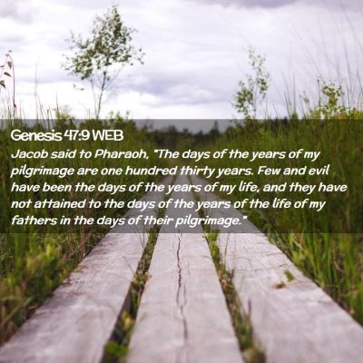 Picture 02 - Genesis 47:9 WEB - Jacob said to Pharaoh, 