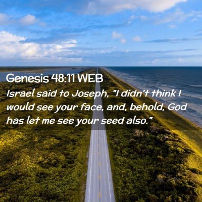 Picture 02 - Genesis 48:11 WEB - Israel said to Joseph, 