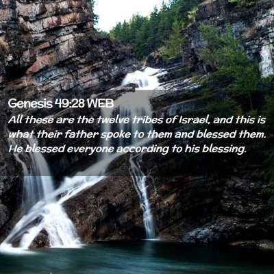 Picture 02 - Genesis 49:28 WEB - All these are the twelve tribes of Israel, and - Bible Verse Picture