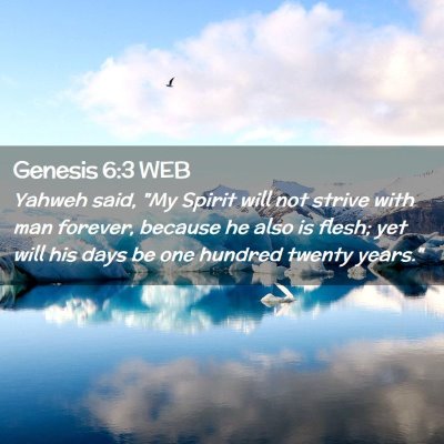 Picture 02 - Genesis 6:3 WEB - Yahweh said, 