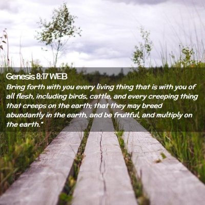 Picture 02 - Genesis 8:17 WEB - Bring forth with you every living thing that is - Bible Verse Picture