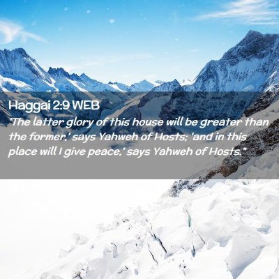 Picture 02 - Haggai 2:9 WEB - 'The latter glory of this house will be greater - Bible Verse Picture