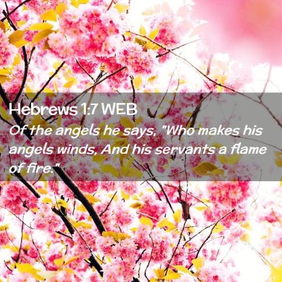 Picture 02 - Hebrews 1:7 WEB - Of the angels he says, 