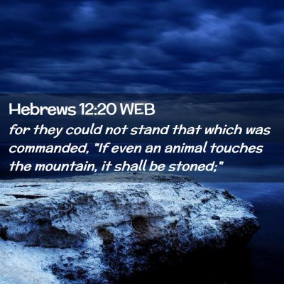 Picture 02 - Hebrews 12:20 WEB - for they could not stand that which was - Bible Verse Picture