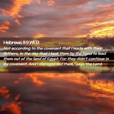 Picture 02 - Hebrews 8:9 WEB - Not according to the covenant that I made with - Bible Verse Picture