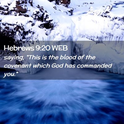Picture 02 - Hebrews 9:20 WEB - saying, 