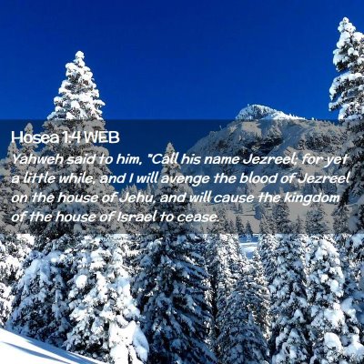 Picture 02 - Hosea 1:4 WEB - Yahweh said to him, 