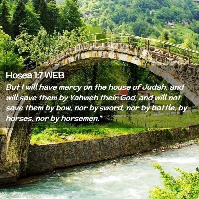 Picture 02 - Hosea 1:7 WEB - But I will have mercy on the house of Judah, and - Bible Verse Picture