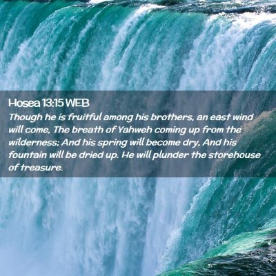 Picture 02 - Hosea 13:15 WEB - Though he is fruitful among his brothers, an east - Bible Verse Picture