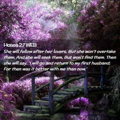 Picture 02 - Hosea 2:7 WEB - She will follow after her lovers, But she won't - Bible Verse Picture