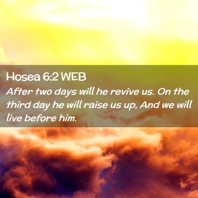 Picture 02 - Hosea 6:2 WEB - After two days will he revive us. On the third - Bible Verse Picture