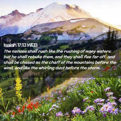Picture 02 - Isaiah 17:13 WEB - The nations shall rush like the rushing of many - Bible Verse Picture