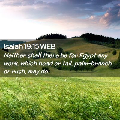 Picture 02 - Isaiah 19:15 WEB - Neither shall there be for Egypt any work, which - Bible Verse Picture