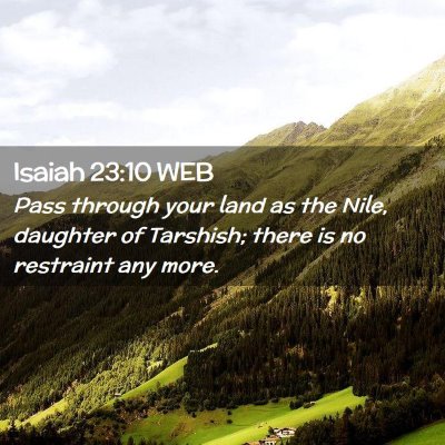 Picture 02 - Isaiah 23:10 WEB - Pass through your land as the Nile, daughter of - Bible Verse Picture