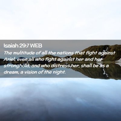 Picture 02 - Isaiah 29:7 WEB - The multitude of all the nations that fight - Bible Verse Picture