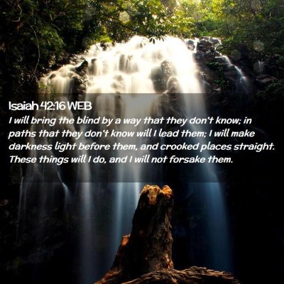 Picture 02 - Isaiah 42:16 WEB - I will bring the blind by a way that they don't - Bible Verse Picture