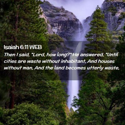 Picture 02 - Isaiah 6:11 WEB - Then I said, 