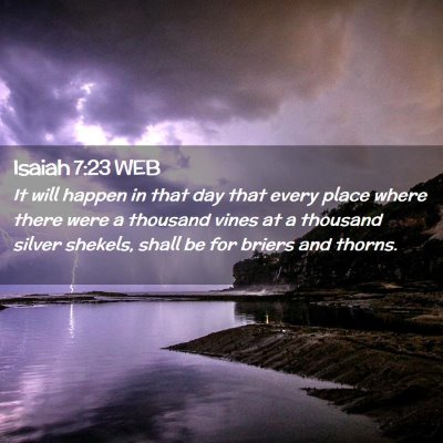 Picture 02 - Isaiah 7:23 WEB - It will happen in that day that every place where - Bible Verse Picture