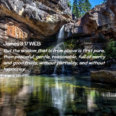 Picture 02 - James 3:17 WEB - But the wisdom that is from above is first pure, - Bible Verse Picture