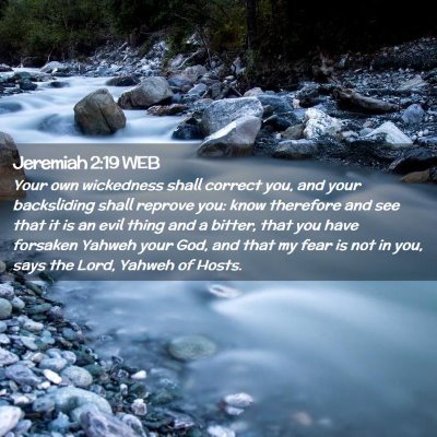 Picture 02 - Jeremiah 2:19 WEB - Your own wickedness shall correct you, and your - Bible Verse Picture
