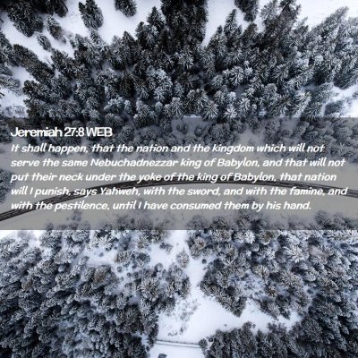 Picture 02 - Jeremiah 27:8 WEB - It shall happen, that the nation and the kingdom - Bible Verse Picture