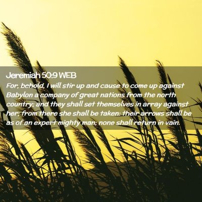Picture 02 - Jeremiah 50:9 WEB - For, behold, I will stir up and cause to come up - Bible Verse Picture