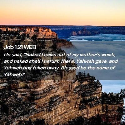 Picture 02 - Job 1:21 WEB - He said, 