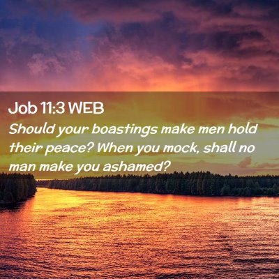 Picture 02 - Job 11:3 WEB - Should your boastings make men hold their peace? - Bible Verse Picture