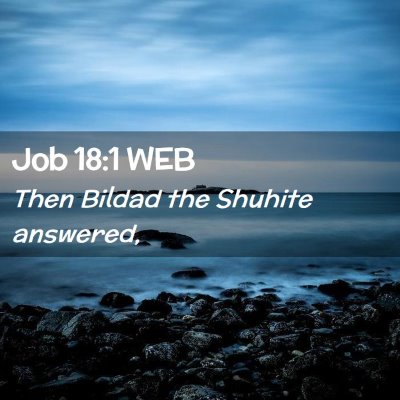 Picture 02 - Job 18:1 WEB - Then Bildad the Shuhite - Bible Verse Picture