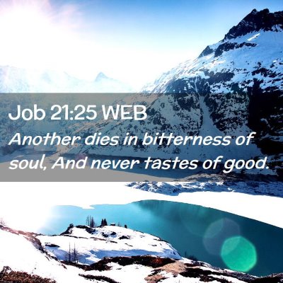 Picture 02 - Job 21:25 WEB - Another dies in bitterness of soul, And never - Bible Verse Picture