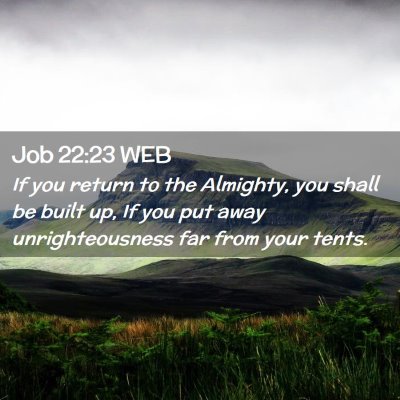 Picture 02 - Job 22:23 WEB - If you return to the Almighty, you shall be built - Bible Verse Picture