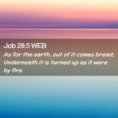 Picture 02 - Job 28:5 WEB - As for the earth, out of it comes bread; - Bible Verse Picture