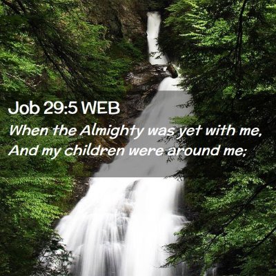 Picture 02 - Job 29:5 WEB - When the Almighty was yet with me, And my - Bible Verse Picture