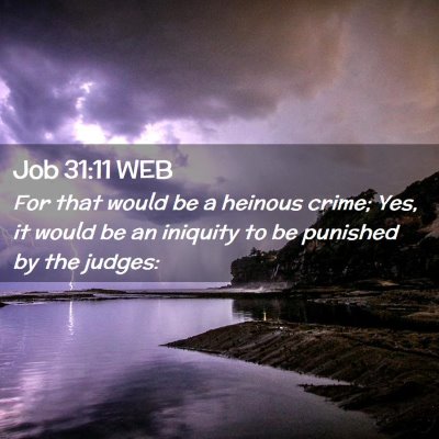 Picture 02 - Job 31:11 WEB - For that would be a heinous crime; Yes, it would - Bible Verse Picture