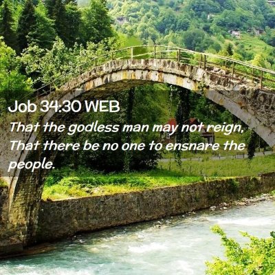 Picture 02 - Job 34:30 WEB - That the godless man may not reign, That there be - Bible Verse Picture