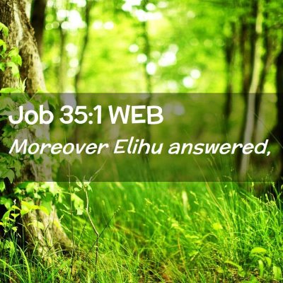 Picture 02 - Job 35:1 WEB - Moreover Elihu - Bible Verse Picture