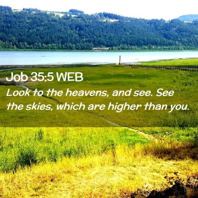 Picture 02 - Job 35:5 WEB - Look to the heavens, and see. See the skies, - Bible Verse Picture