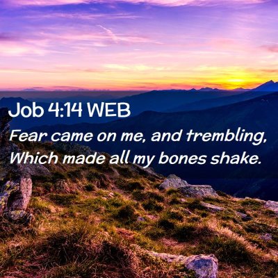 Picture 02 - Job 4:14 WEB - Fear came on me, and trembling, Which made all my - Bible Verse Picture