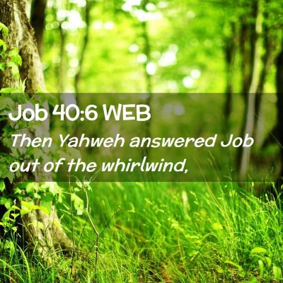 Picture 02 - Job 40:6 WEB - Then Yahweh answered Job out of the - Bible Verse Picture