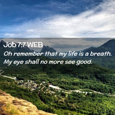 Picture 02 - Job 7:7 WEB - Oh remember that my life is a breath. My eye - Bible Verse Picture